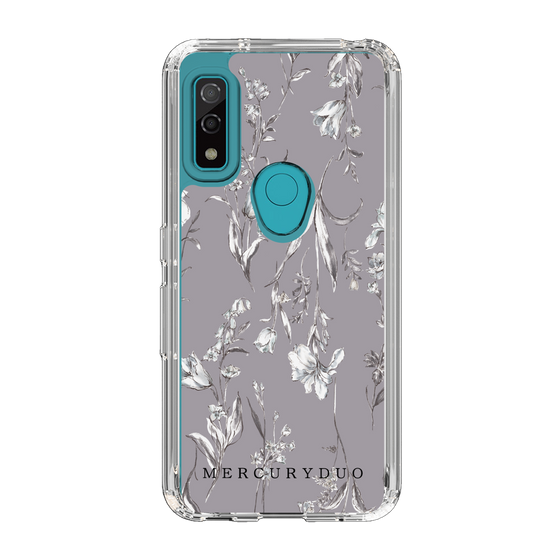 Slim Protection Case［ MERCURYDUO - BotanicalFlower - Grey ］