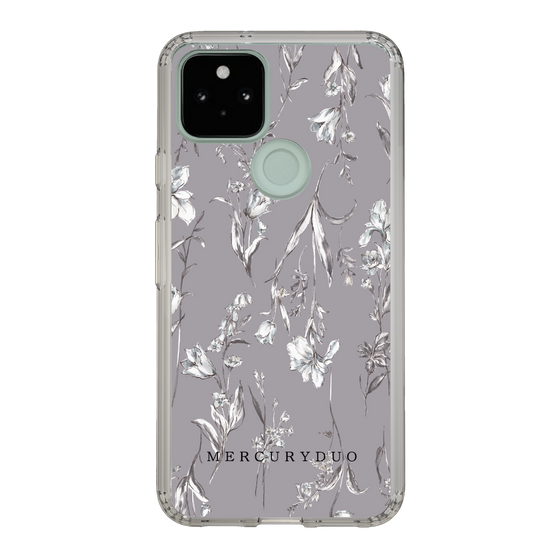 Slim Protection Case［ MERCURYDUO - BotanicalFlower - Grey ］