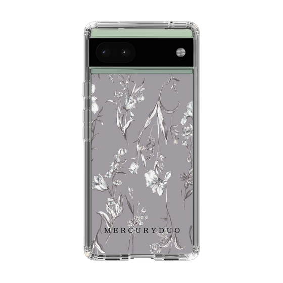 Slim Protection Case［ MERCURYDUO - BotanicalFlower - Grey ］