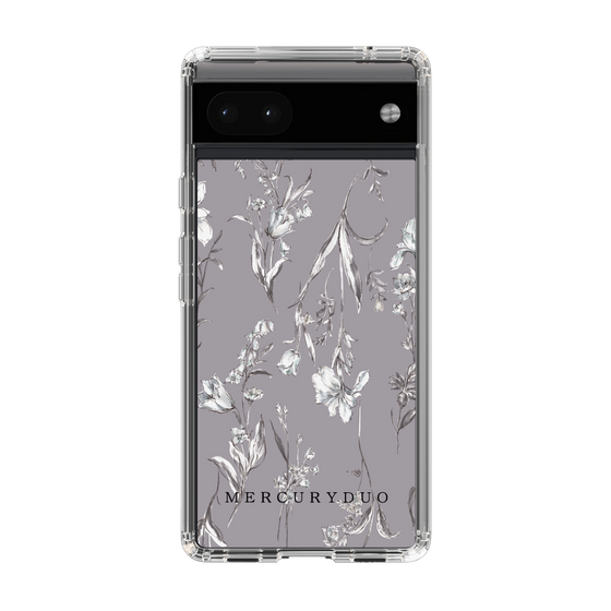 Slim Protection Case［ MERCURYDUO - BotanicalFlower - Grey ］