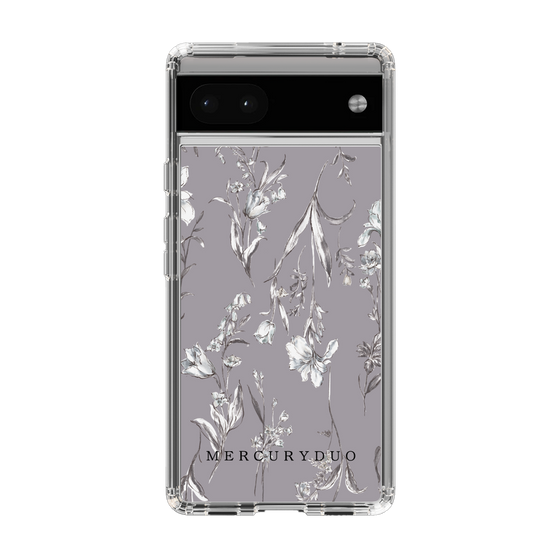 Slim Protection Case［ MERCURYDUO - BotanicalFlower - Grey ］