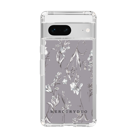 Slim Protection Case［ MERCURYDUO - BotanicalFlower - Grey ］