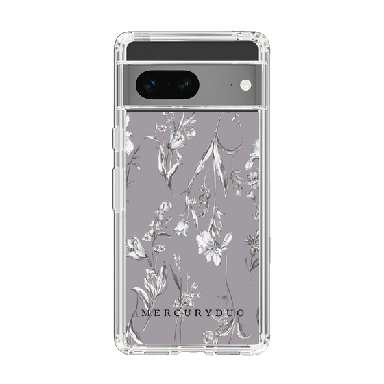 Slim Protection Case［ MERCURYDUO - BotanicalFlower - Grey ］