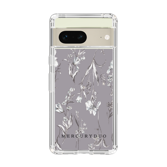 Slim Protection Case［ MERCURYDUO - BotanicalFlower - Grey ］