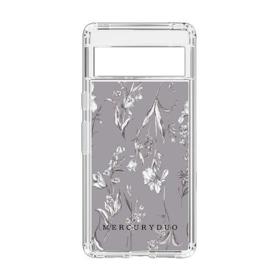 Slim Protection Case［ MERCURYDUO - BotanicalFlower - Grey ］