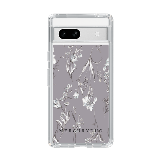 Slim Protection Case［ MERCURYDUO - BotanicalFlower - Grey ］