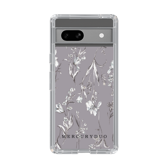 Slim Protection Case［ MERCURYDUO - BotanicalFlower - Grey ］