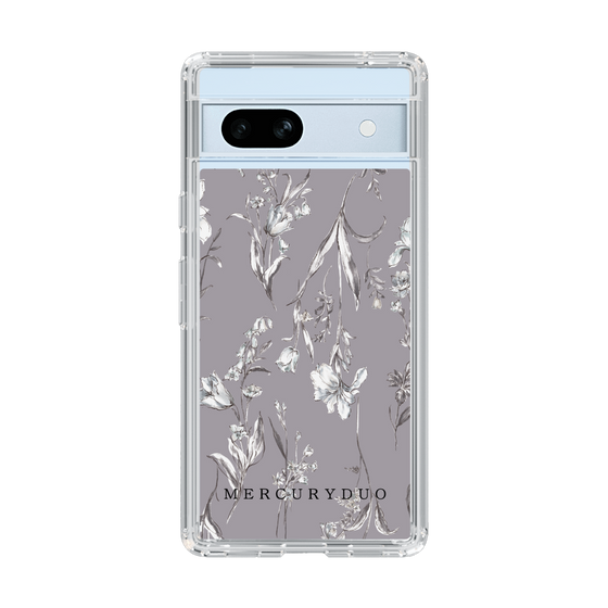 Slim Protection Case［ MERCURYDUO - BotanicalFlower - Grey ］