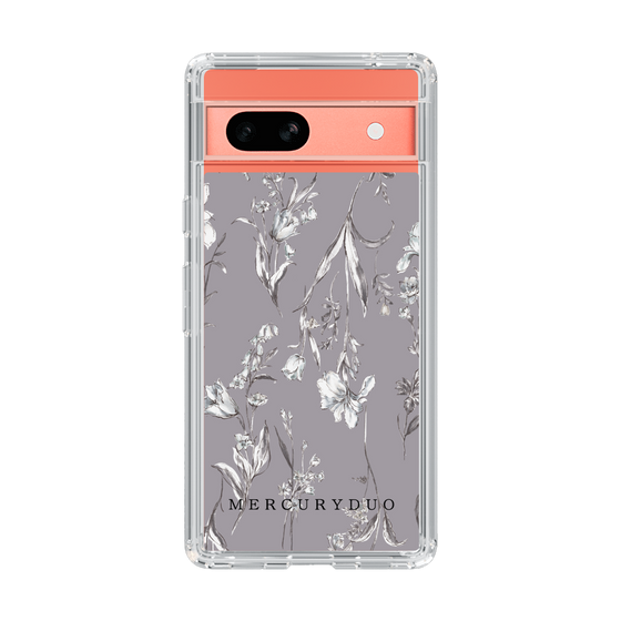 Slim Protection Case［ MERCURYDUO - BotanicalFlower - Grey ］