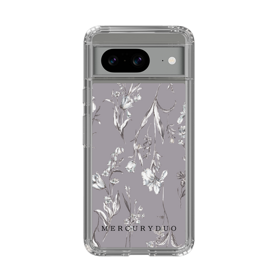 Slim Protection Case［ MERCURYDUO - BotanicalFlower - Grey ］