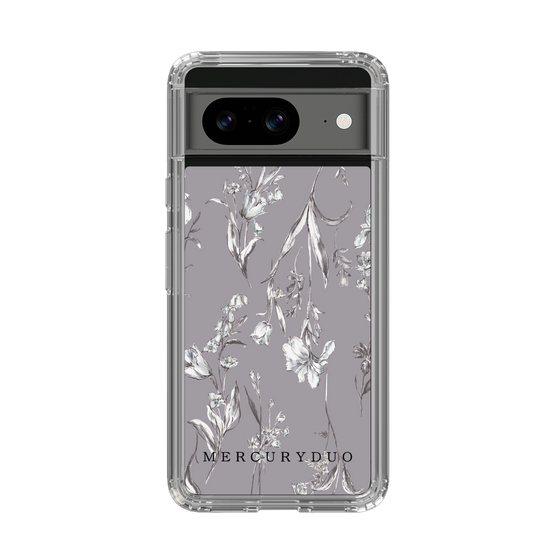 Slim Protection Case［ MERCURYDUO - BotanicalFlower - Grey ］