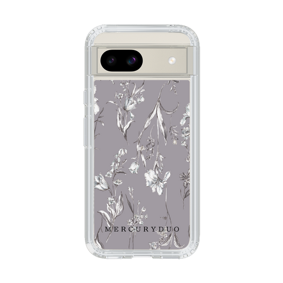 Slim Protection Case［ MERCURYDUO - BotanicalFlower - Grey ］
