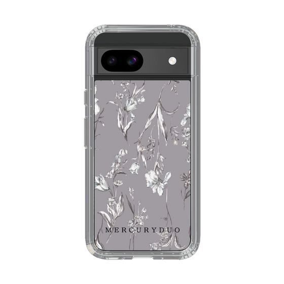 Slim Protection Case［ MERCURYDUO - BotanicalFlower - Grey ］