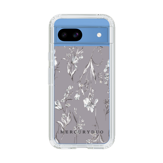 Slim Protection Case［ MERCURYDUO - BotanicalFlower - Grey ］