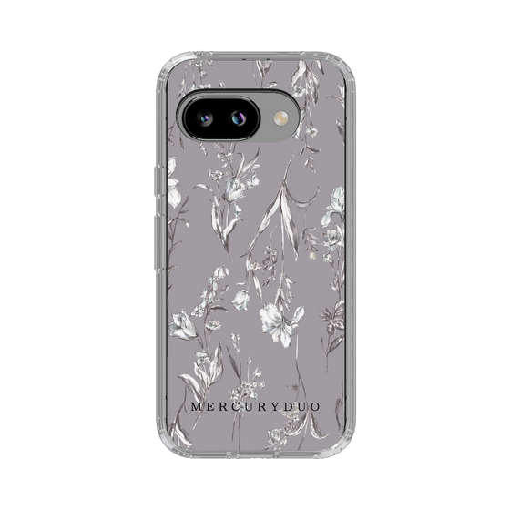 Slim Protection Case［ MERCURYDUO - BotanicalFlower - Grey ］