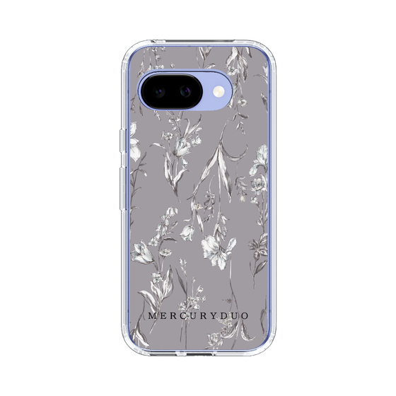 Slim Protection Case［ MERCURYDUO - BotanicalFlower - Grey ］