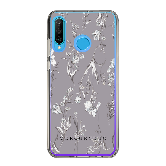 Slim Protection Case［ MERCURYDUO - BotanicalFlower - Grey ］