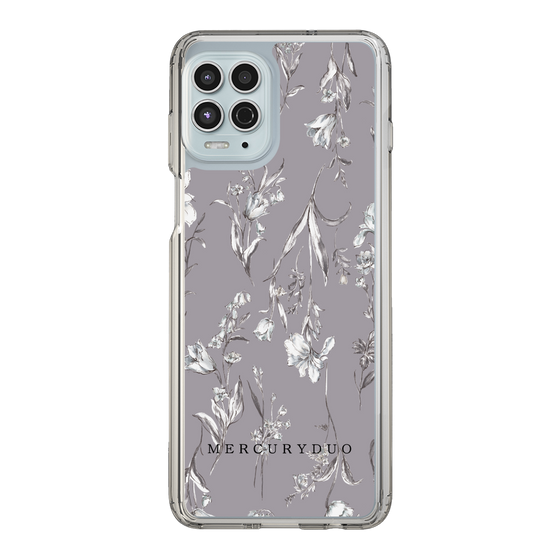 Slim Protection Case［ MERCURYDUO - BotanicalFlower - Grey ］