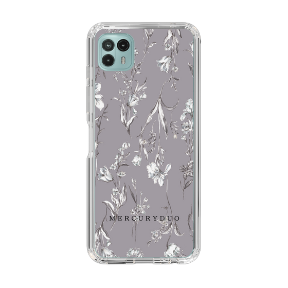 Slim Protection Case［ MERCURYDUO - BotanicalFlower - Grey ］