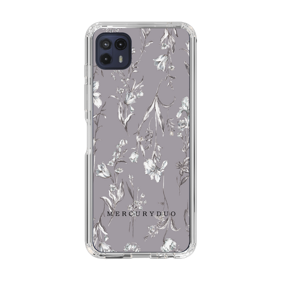 Slim Protection Case［ MERCURYDUO - BotanicalFlower - Grey ］
