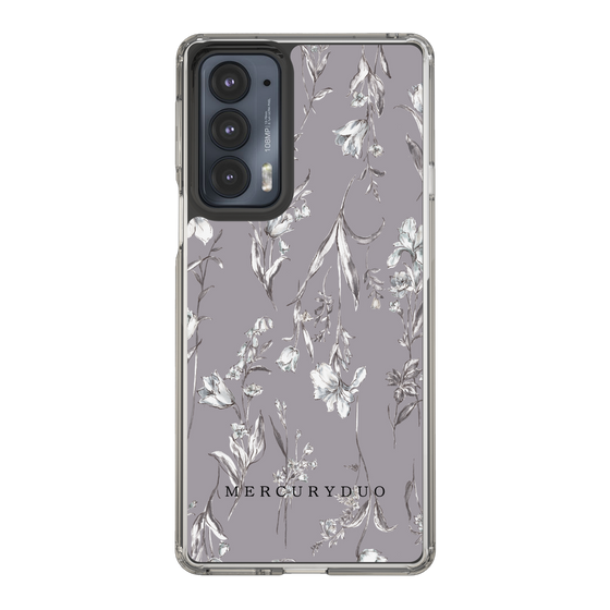 Slim Protection Case［ MERCURYDUO - BotanicalFlower - Grey ］