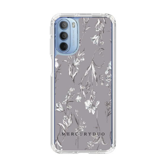Slim Protection Case［ MERCURYDUO - BotanicalFlower - Grey ］
