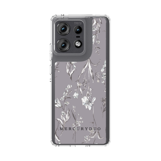Slim Protection Case［ MERCURYDUO - BotanicalFlower - Grey ］