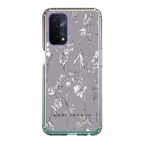 Slim Protection Case［ MERCURYDUO - BotanicalFlower - Grey ］