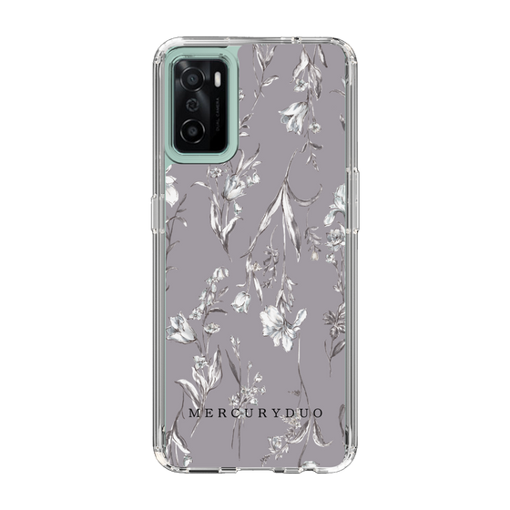 Slim Protection Case［ MERCURYDUO - BotanicalFlower - Grey ］