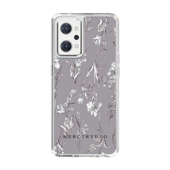Slim Protection Case［ MERCURYDUO - BotanicalFlower - Grey ］