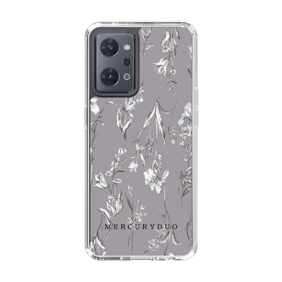 Slim Protection Case［ MERCURYDUO - BotanicalFlower - Grey ］