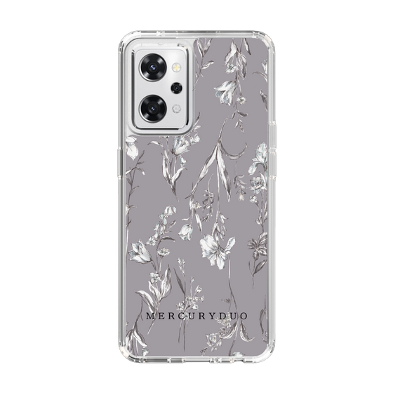 Slim Protection Case［ MERCURYDUO - BotanicalFlower - Grey ］