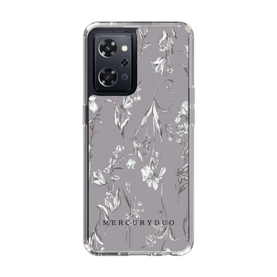 Slim Protection Case［ MERCURYDUO - BotanicalFlower - Grey ］