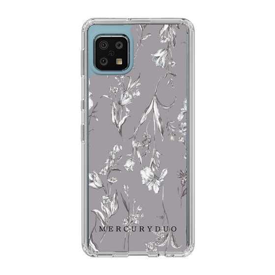 Slim Protection Case［ MERCURYDUO - BotanicalFlower - Grey ］