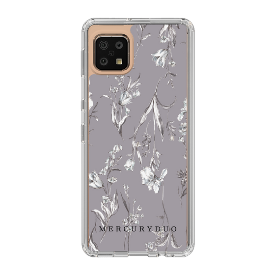 Slim Protection Case［ MERCURYDUO - BotanicalFlower - Grey ］