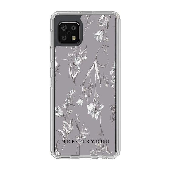 Slim Protection Case［ MERCURYDUO - BotanicalFlower - Grey ］