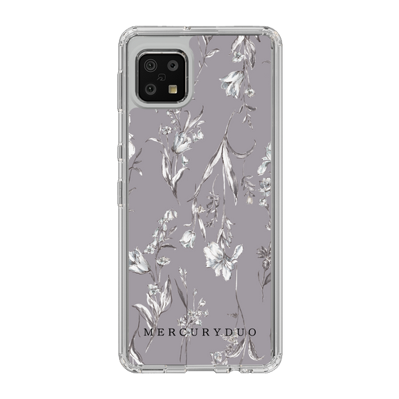 Slim Protection Case［ MERCURYDUO - BotanicalFlower - Grey ］
