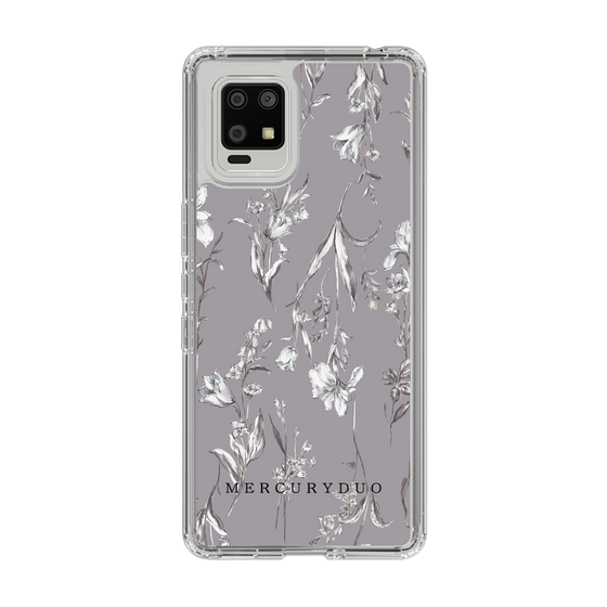 Slim Protection Case［ MERCURYDUO - BotanicalFlower - Grey ］