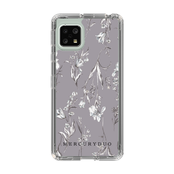 Slim Protection Case［ MERCURYDUO - BotanicalFlower - Grey ］