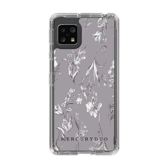 Slim Protection Case［ MERCURYDUO - BotanicalFlower - Grey ］