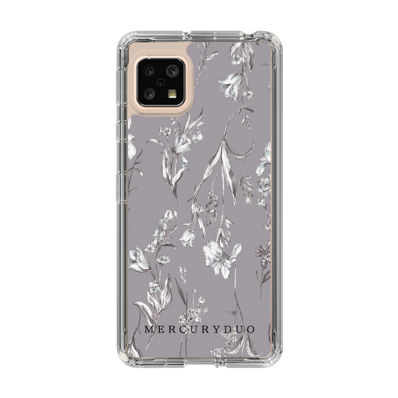 Slim Protection Case［ MERCURYDUO - BotanicalFlower - Grey ］