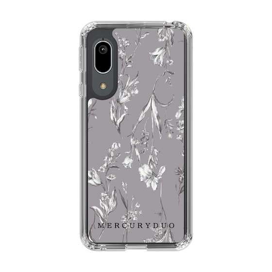 Slim Protection Case［ MERCURYDUO - BotanicalFlower - Grey ］