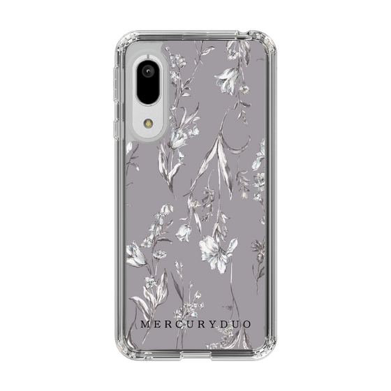 Slim Protection Case［ MERCURYDUO - BotanicalFlower - Grey ］