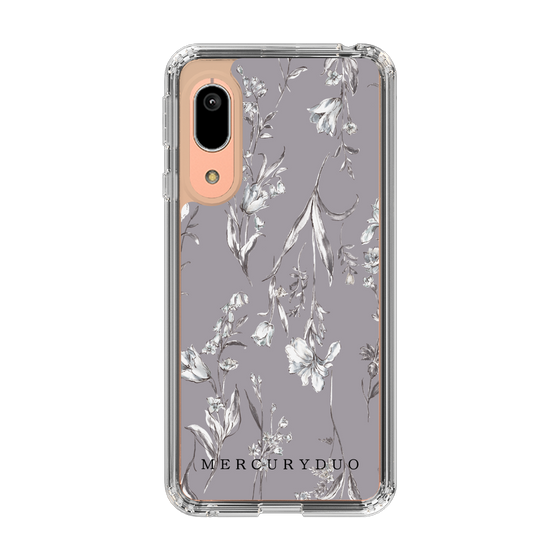 Slim Protection Case［ MERCURYDUO - BotanicalFlower - Grey ］