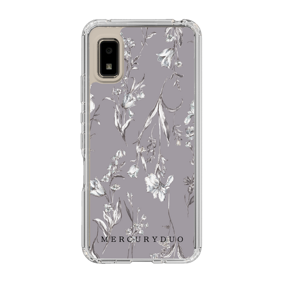 Slim Protection Case［ MERCURYDUO - BotanicalFlower - Grey ］
