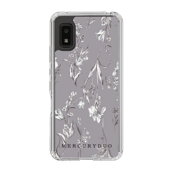 Slim Protection Case［ MERCURYDUO - BotanicalFlower - Grey ］