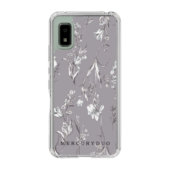 Slim Protection Case［ MERCURYDUO - BotanicalFlower - Grey ］