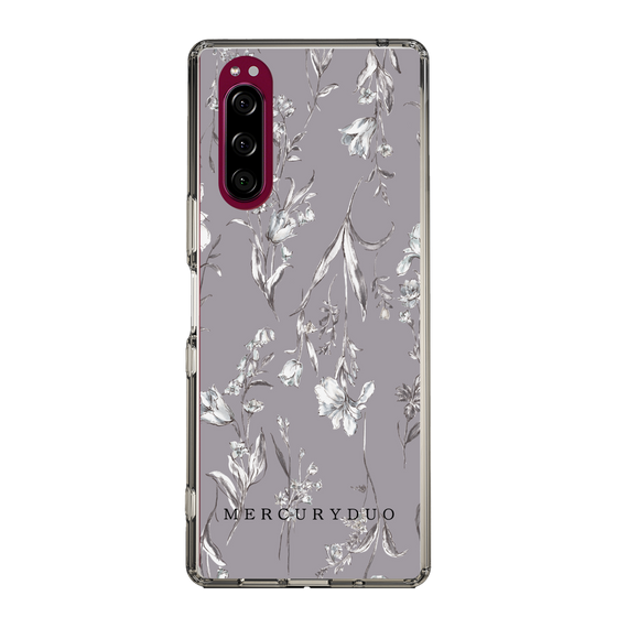 Slim Protection Case［ MERCURYDUO - BotanicalFlower - Grey ］