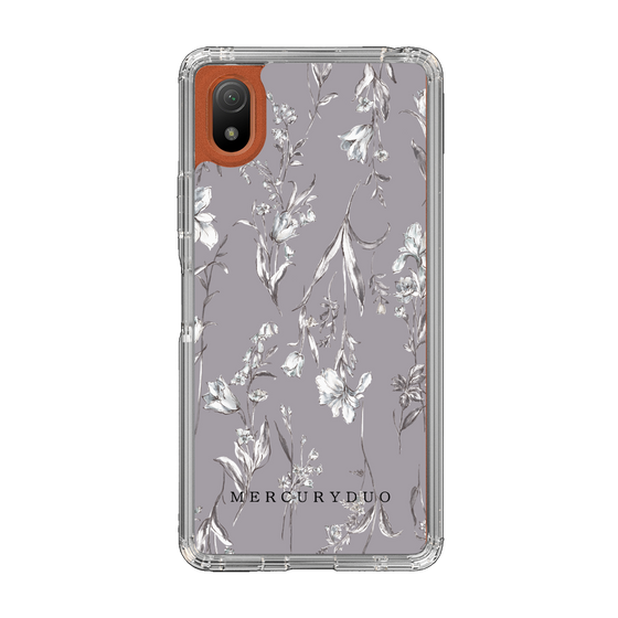 Slim Protection Case［ MERCURYDUO - BotanicalFlower - Grey ］