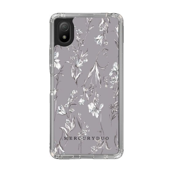 Slim Protection Case［ MERCURYDUO - BotanicalFlower - Grey ］